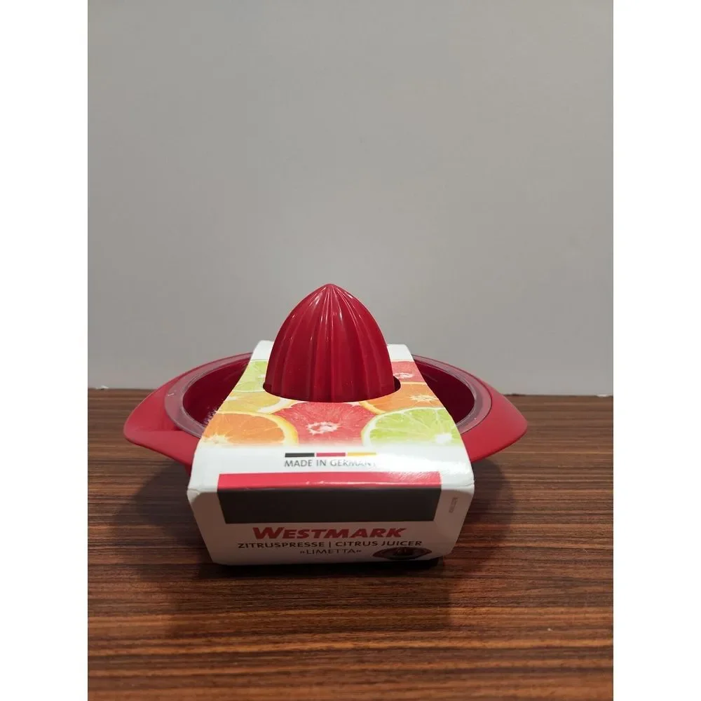 New Red Westmark Germany‎ Manual Citrus Press Juicer with Strainer